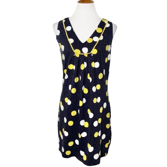 Boden Dresses & Skirts - SOLD-Boden Polka Dot Navy Blue Sleeveless Tunic Dress